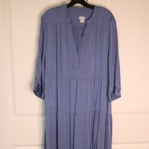 Chicos Blue Tiered Maxi Dress